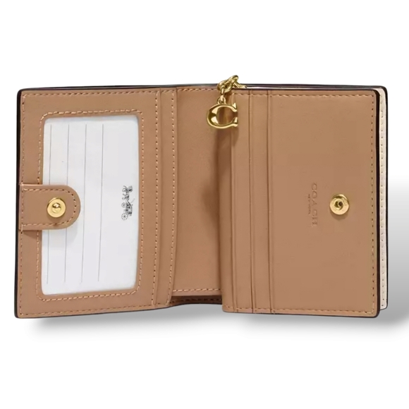 COACH Snap Wallet In Signature Canvas With Nostalgic Ditsy Print - Picture 3 of 6